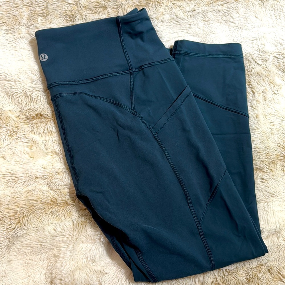 Lululemon All The Right Places Crop II *23" Teal